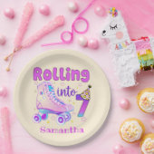 Assiettes En Carton Rolling In 7| Roller Skater Anniversaire Célébrati (Fête)