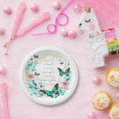 Assiettes En Carton Romains 8:28 Fleurs et papillons (Fête)