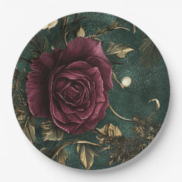 Assiettes En Carton Romance & Rose Vintage.
