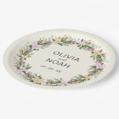 Assiettes En Carton Romantic floral wedding - boho party (Angle)