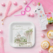 Assiettes En Carton Romantic French Garden Chateau Bridal Shower  (Fête)