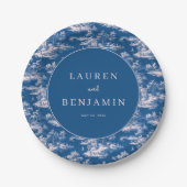 Assiettes En Carton Romantic Navy Illustrative Landscape (Devant)