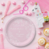 Assiettes En Carton Romantic Wedding Peonies Blush Pink (Fête)