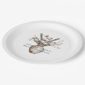 Assiettes En Carton Romantic White Flowering Tree in Vase Wedding (Angle)