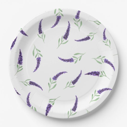 Assiettes En Carton Romantique Cute Provence Plaques en papier d'anniv (Devant)