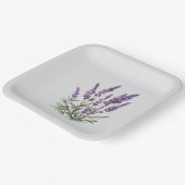 Assiettes En Carton Romantique Gris Violet Lavande Fête des mariées fl (Angulaire)