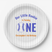 Assiettes En Carton Rookie Baseball 1er anniversaire (Devant)