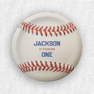 Assiettes En Carton Rookie de baseball de l'année Anniversaire Garçon