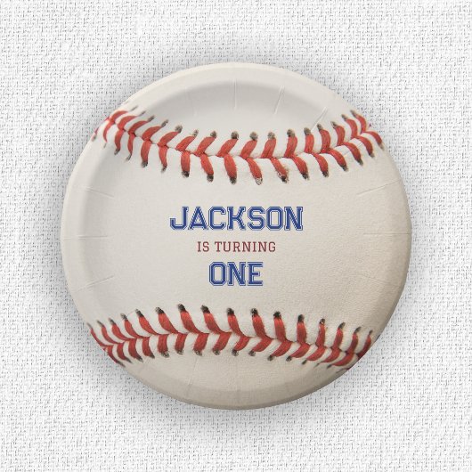 Assiettes En Carton Rookie de baseball de l'année Anniversaire Garçon