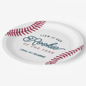 Assiettes En Carton Rookie de l'année Baseball 1er anniversaire (Angle)