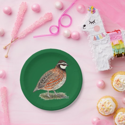 Assiettes En Carton Rooster Bobwhite Quail (Fête)