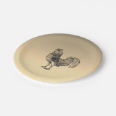 Assiettes En Carton Rooster rustique (Angle)