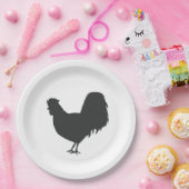 Assiettes En Carton Rooster Silhouette Barnyard Party Paper Napkin (Fête)