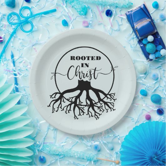 Assiettes En Carton Rooted in Christ (Fête)