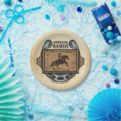 Assiettes En Carton Roping Cowboy AJOUTER LE NOM Western Family Horse (Fête)