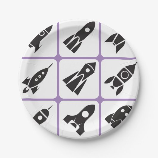 Assiettes En Carton Roquettes (Devant)