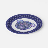 Assiettes En Carton Rosace bleu ou rouge pour bébé&enfant (Angle)