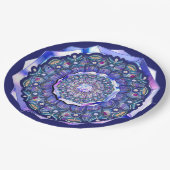 Assiettes En Carton Rosace bleue (Angle)