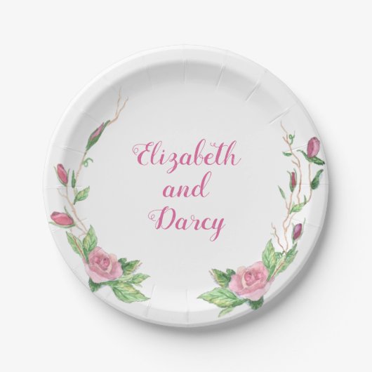 Assiettes En Carton Rose (Devant)