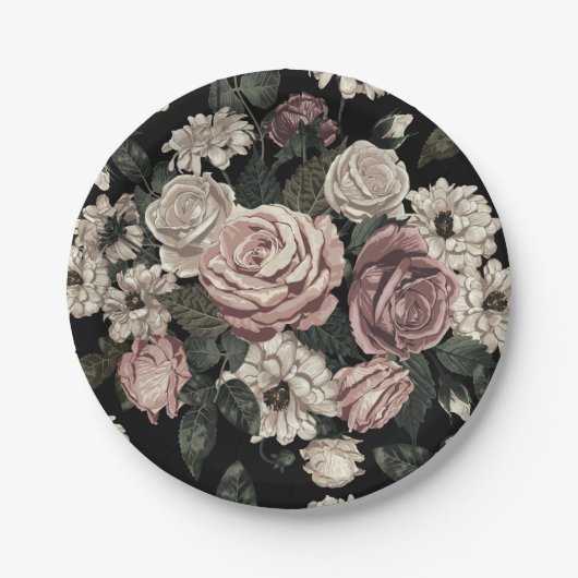 Assiettes En Carton rose (Devant)