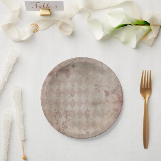 Assiettes En Carton rose (Mariage)