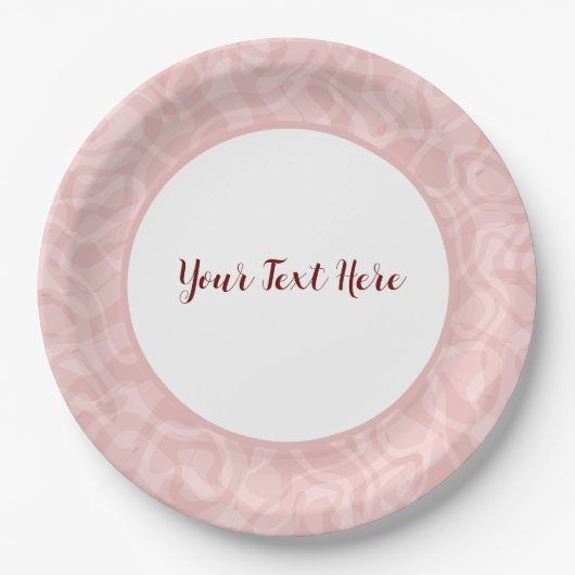 Assiettes En Carton rose (Devant)