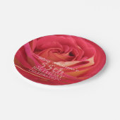 Assiettes En Carton Rose 55e anniversaire Fête Plaques papier -2- (Angle)