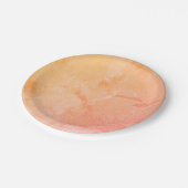 Assiettes En Carton Rose abstrait moderne, jaune, pêche (Angle)
