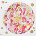 Assiettes En Carton Rose Abstrait rétro moderne<br><div class="desc">Doté d'un design abstrait moderne et amusant,  rose et jaune. Art original de Nic Squirrell.</div>