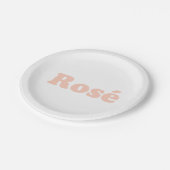 Assiettes En Carton "Rose all day" Rose  rose clair blanc (Angle)