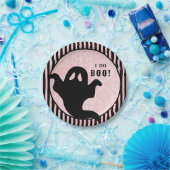 Assiettes En Carton Rose antique Damask | Mariage de Halloween Chauve- (Fête)