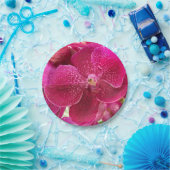 Assiettes En Carton rose, blanc, fleur d'orchidée, nature, été, jardin (Fête)