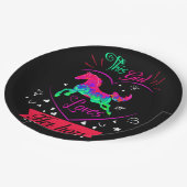 Assiettes En Carton Rose Cette Fille Aime Son Cheval (Angle)