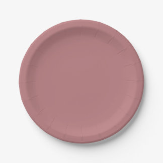 Assiettes En Carton Rose couleur uni uni Dusty