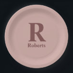 Assiettes En Carton Rose de cannelle personnalisé Nom initial/premier/<br><div class="desc">Faites de votre petit un grand jour extra spécial avec nos "Happy 3rd Birthday Paper Plates". Ces assiettes présentent un graphisme festif et vibrant avec des ballons colorés,  préparant le décor pour une célébration mémorable. Commandez nos "Happy 3rd Birthday Paper Plates" !</div>