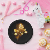 Assiettes En Carton Rose d'or ( rose d'or ) (Fête)