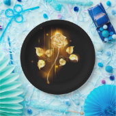 Assiettes En Carton Rose d'or ( rose d'or ) (Fête)