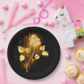 Assiettes En Carton Rose d'or ( rose d'or ) (Fête)