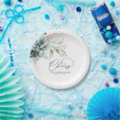 Assiettes En Carton Rose doré végétation élégante moderne Tchin (Fête)