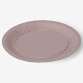 Assiettes En Carton Rose élégant tendance Gold Custom Blank Modèle (Angle)