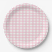 Assiettes En Carton Rose En vichy 1 (Devant)