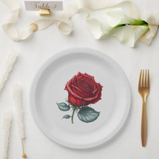 Assiettes En Carton Rose enchanté