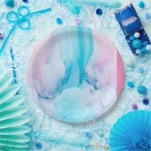 Assiettes En Carton rose et bleu (Fête)