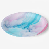 Assiettes En Carton rose et bleu (Angle)