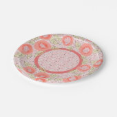 Assiettes En Carton Rose et corail (Angle)