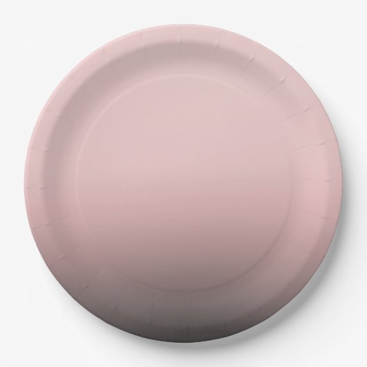 Assiettes En Carton Rose et noir Ombre moderne Mariage chic (Devant)