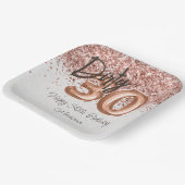 Assiettes En Carton Rose Gold 30e fête d'anniversaire (Angulaire)