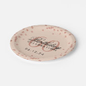 Assiettes En Carton Rose Gold 60e anniversaire Parties scintillant Con (Angle)