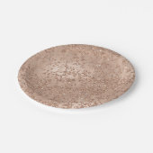 Assiettes En Carton Rose Gold Blush Pink Glam Sparkle Crackle Chic (Angle)