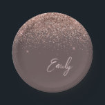 Assiettes En Carton Rose Gold - Blush Pink Parties scintillant en terr<br><div class="desc">Rose Gold - Blush Pink et Terracotta Éperche Parties scintillant Nom et Plaques de partie initiale. Cela rend le cadeau parfait pour 16 ans,  mariage,  douche nuptiale,  anniversaire,  baby shower ou bachelorette pour quelqu'un qui aime le luxe glam et les styles chic.</div>